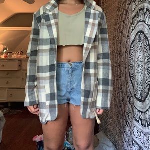 Checkered wool jacket